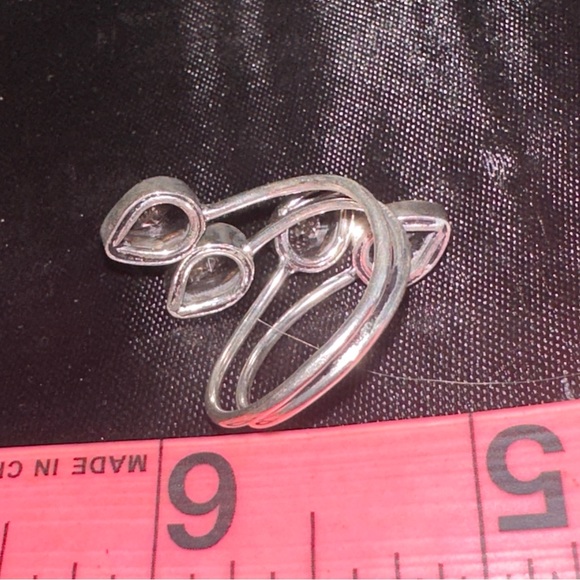 Peach Quartz multi-gem handcrafted adjustable ring - Picture 7 of 10